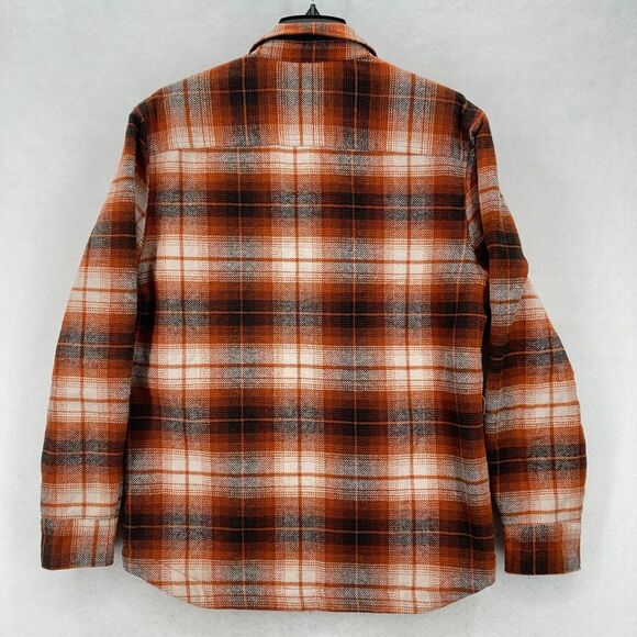 Flag & Anthem Bozeman Filled Shirt Jacket Mens Medium Rust Black Plaid Outdoors - Picture 14 of 15